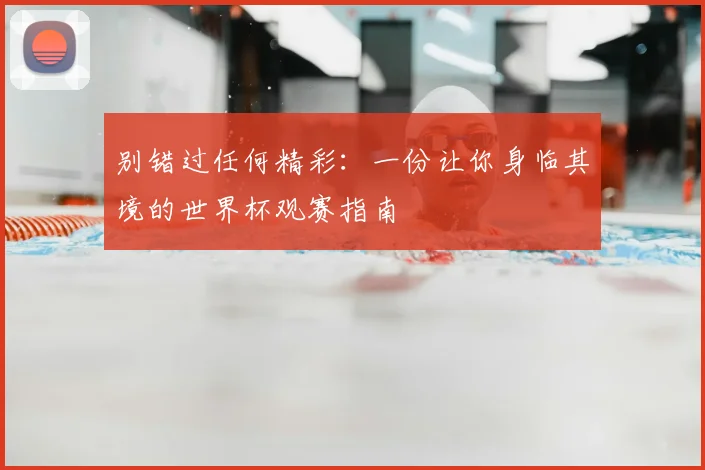 别错过任何精彩：一份让你身临其境的世界杯观赛指南