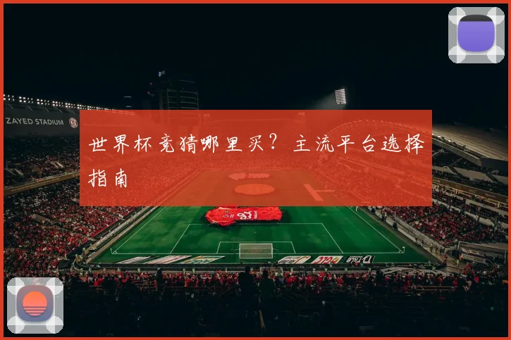 世界杯竞猜哪里买？主流平台选择指南